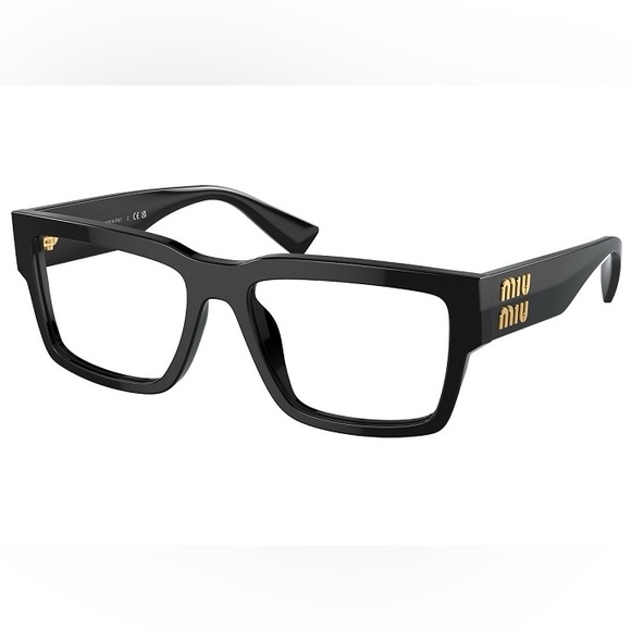 NEW MIU MIU SQUARE MU02XV 1AB1O1 EYEGLASSES MIU MIU MU 02XV 1AB101 BLACK MU02XV - Picture 1 of 3